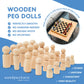 Woodpeckers Wood Peg People Set, 40 Piece Wood Peg Family (Peg People: Dad, Mom, Angel, Child, Baby) Unfinished Wooden Figurines for Crafting