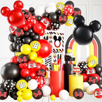 125 Balloon Garland Arch Kit Cartoon Mini Mouse Birthday Decor