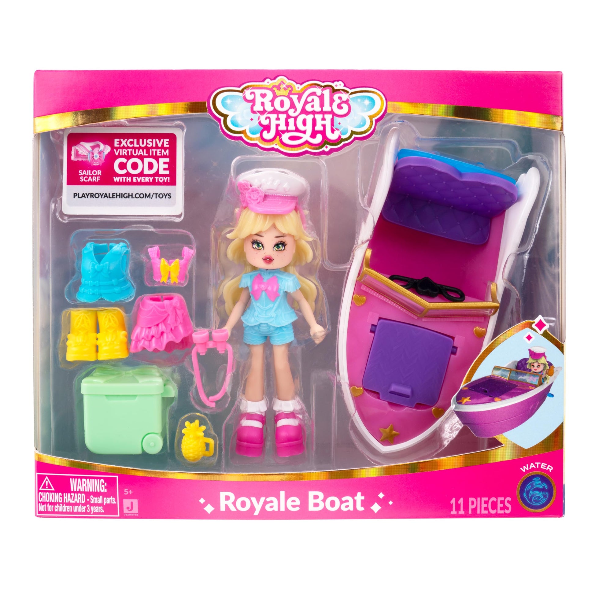 Royale High Royale Boat - (1) Doll with 9 Mix & Match Fashions - Official Digital Roblox Item Included - Ages 5+