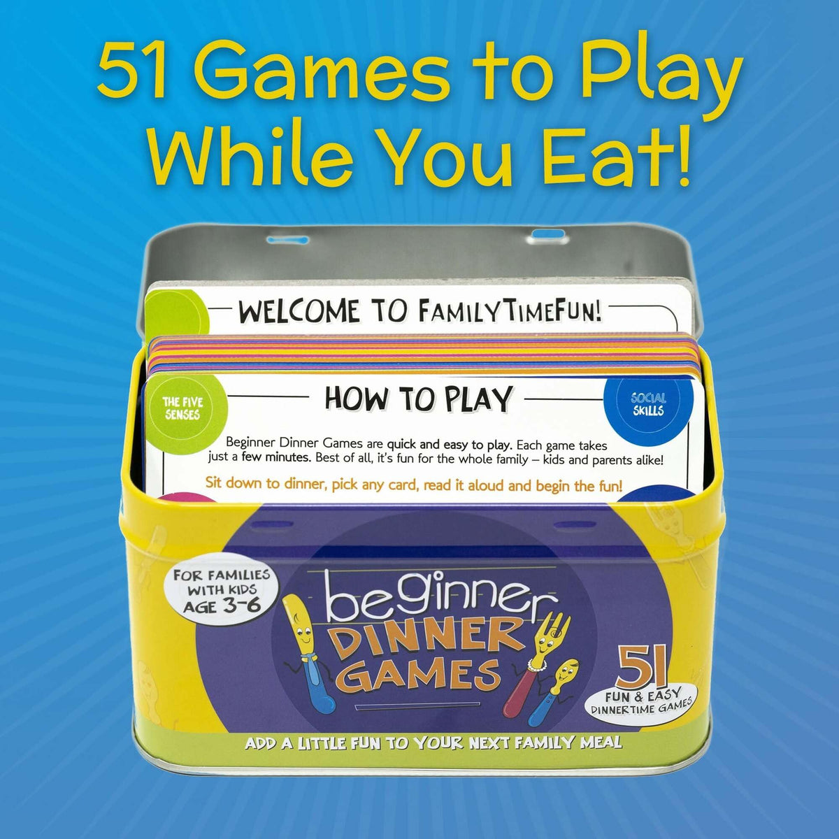 Continuum Games Beginner Dinner Games Board, Multicolor