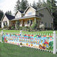 Hawaiian Birthday Banner, 118 x 20 Inch Aloha Luau Hawaiian Party Decorations for Outdoor Porch Fence Patio