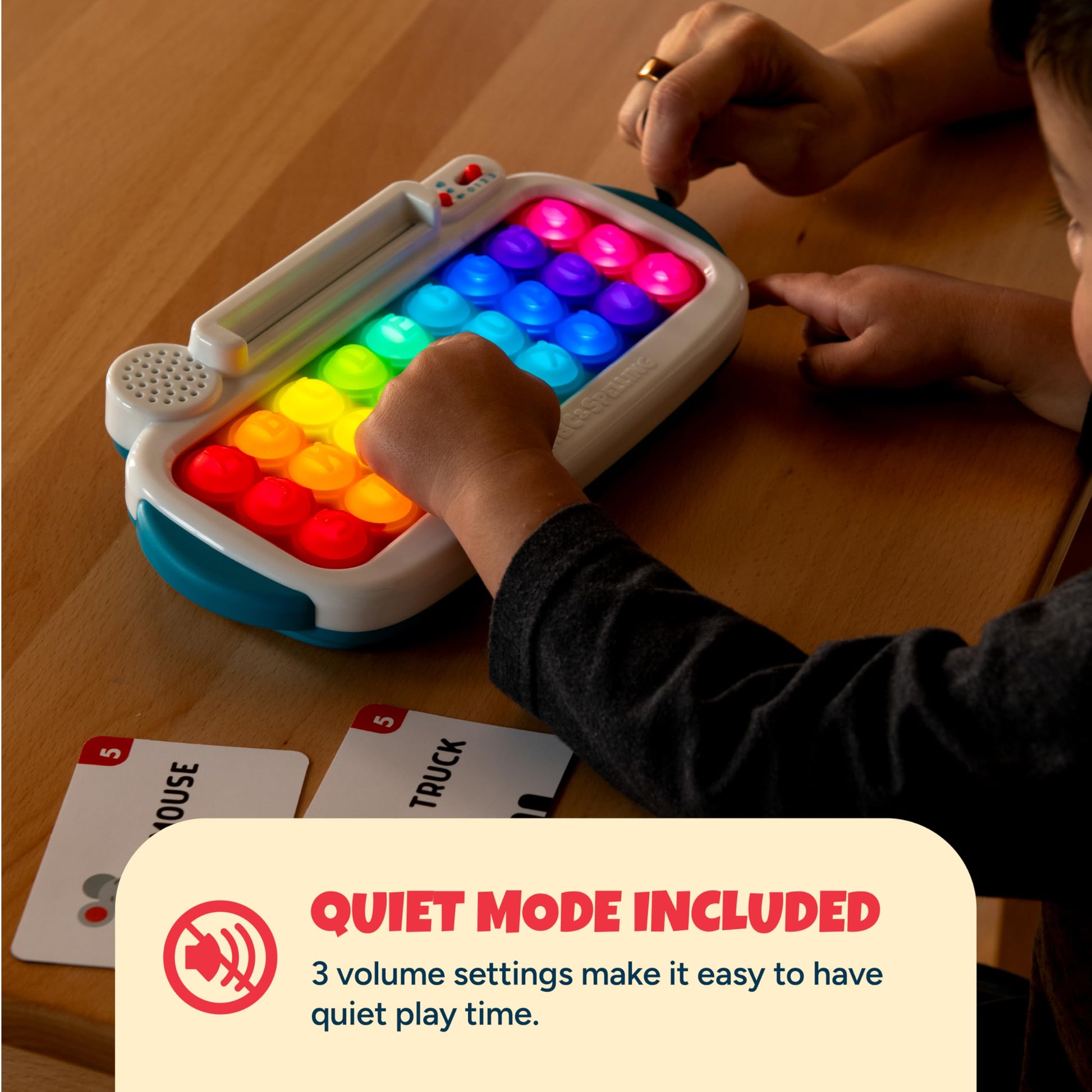 Chuckle & Roar Pop It! ABC & Spelling Keyboard - Multicolor - Smart Letter Guidance with Alphabet Learning Toys - Soft Silicone Keys for Toddler