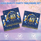 40PCS Happy 40th Birthday Decorations Navy Blue and Gold Theme Party for 40 Years Old Party Decorations Include Plates Napkins For Men Boys Girls