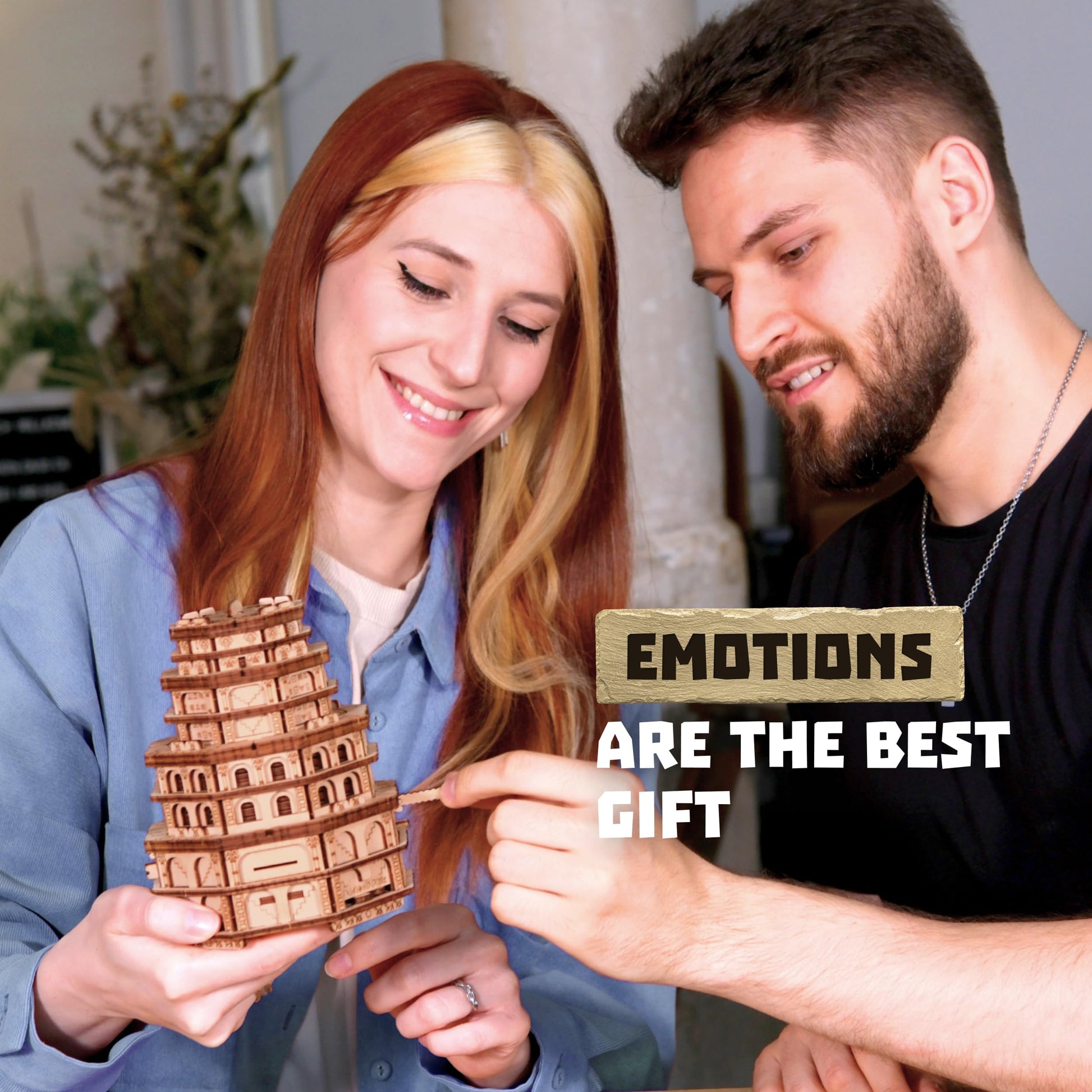 ESC WELT Quest Tower Puzzle Box - 3D Wooden Escape Game for Adults & Teens, Brain Teaser Logic Puzzle with Secret Compartment, Unique Gift Idea