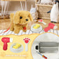 lonfypeng Plush Toys Walking Dog Toys that Can Walk, Bark and Wag Tail,Interactive Electronic Pet Toys Puppy with Leash,Easter Christmas Birthday Gift