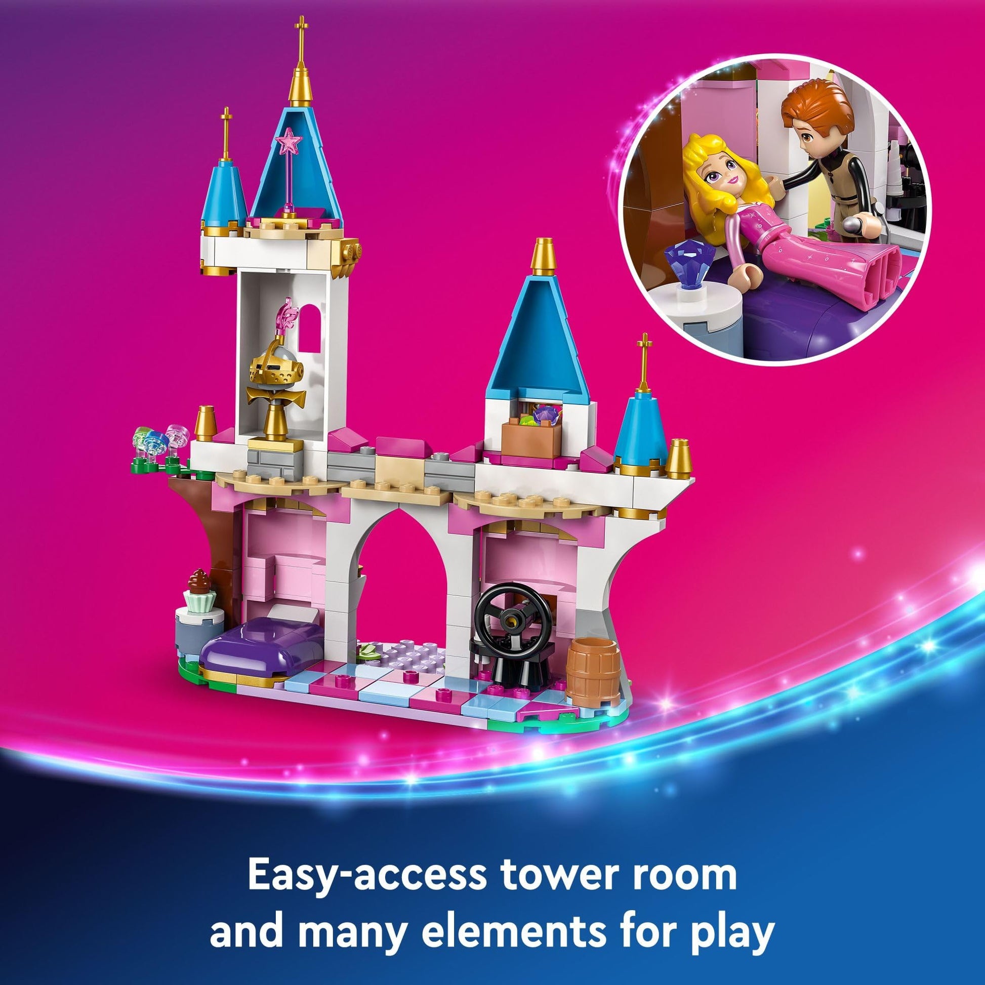 LEGO Disney Princess Maleficent’s Dragon Form Building Set for Kids and Sleeping Beauty Fans, Disney Princess Figure, Castle Toy, Fun Gift Idea