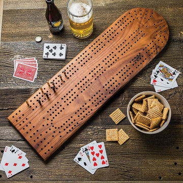 XL Cribbage Board Templates, 3-Player, Curved Track