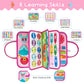 Freebear Busy Board Toddler Travel Toys Quiet Book Sensory Board for Toddlers 1 2 3 4, Montessori Educational Toys for 3 4 Year Old Girls Boys Gift