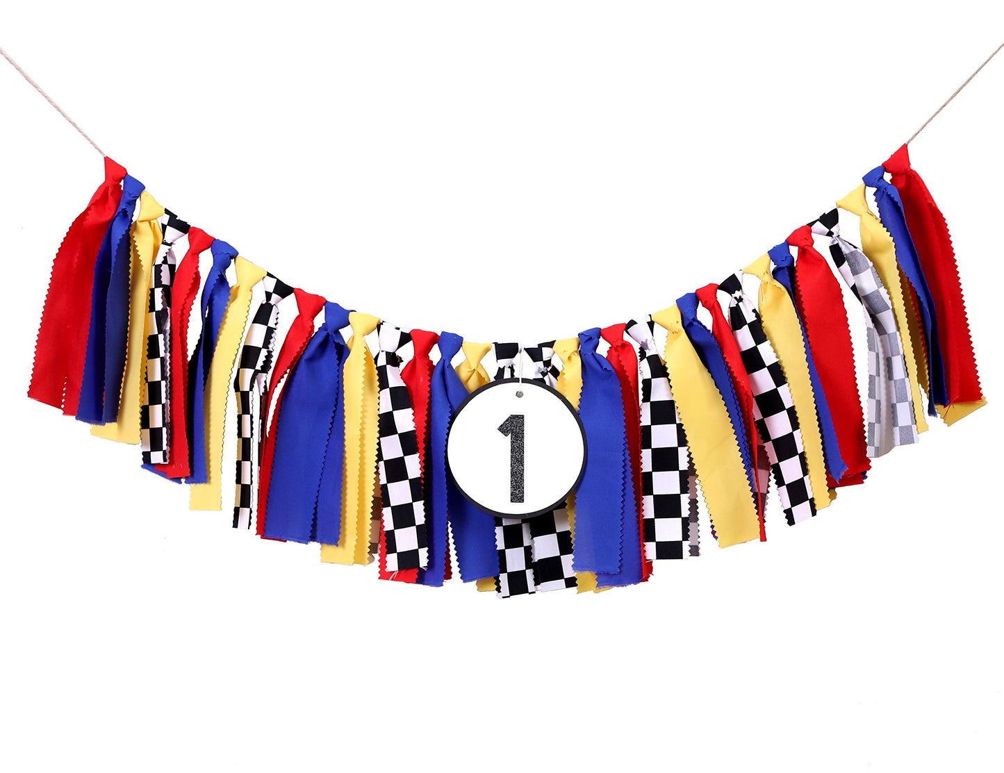 First Birthday Party Supplies - Race Car Banner For Photo Booth Props And Backdrop Cake Smash, Best 1st Party Decorations For Kids (1st Race Car