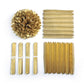 10" Gold Tissue Pom Poms DIY Tissue Paper Flowers for Birthday Wedding Baby Shower Tea Party Dessert Table Decoration, Pack of 18