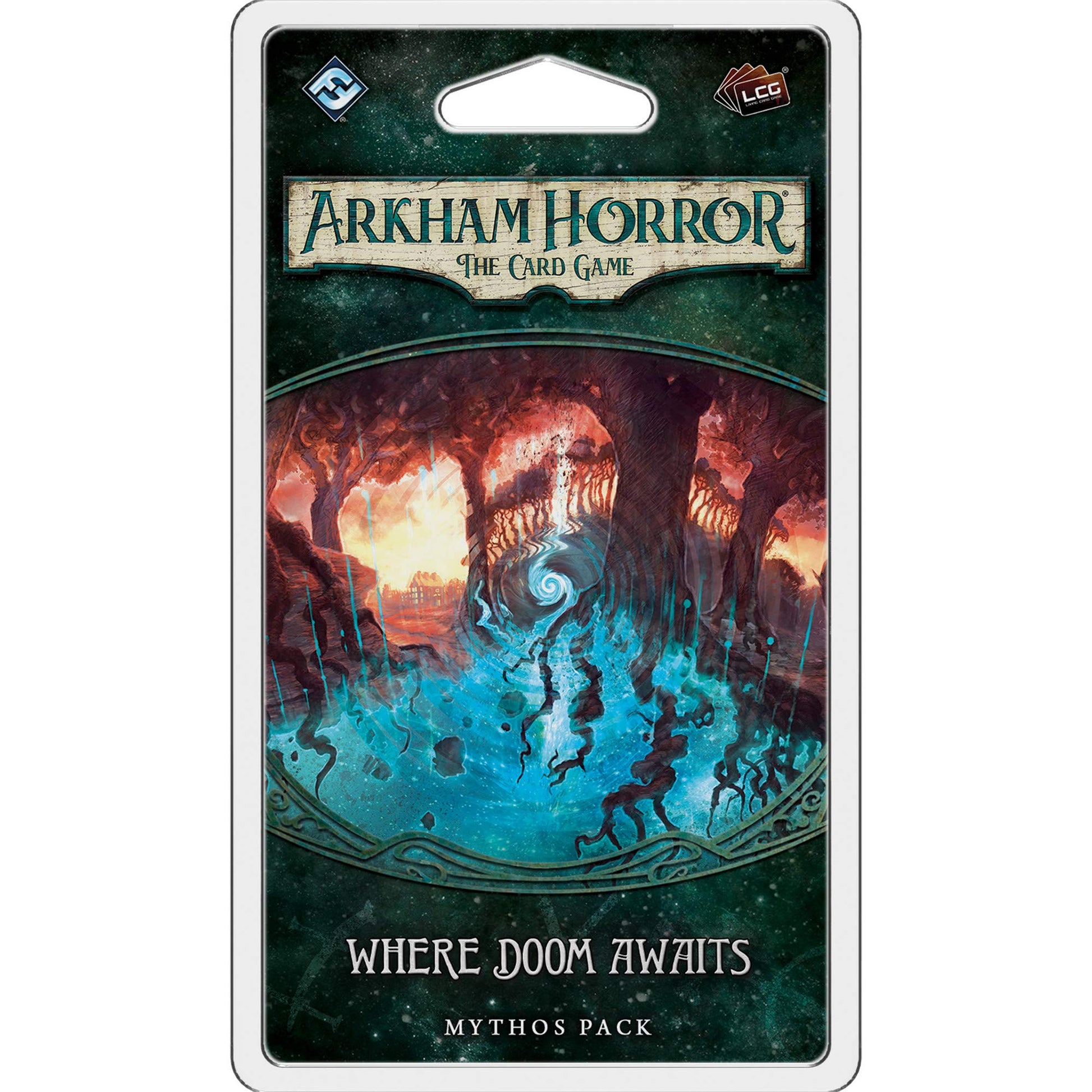 Arkham Horror The Card Game Where Doom Awaits MYTHOS PACK | Horror Game | Mystery Game| Cooperative Card Game| Ages 14+ | 1-2 Players| Average