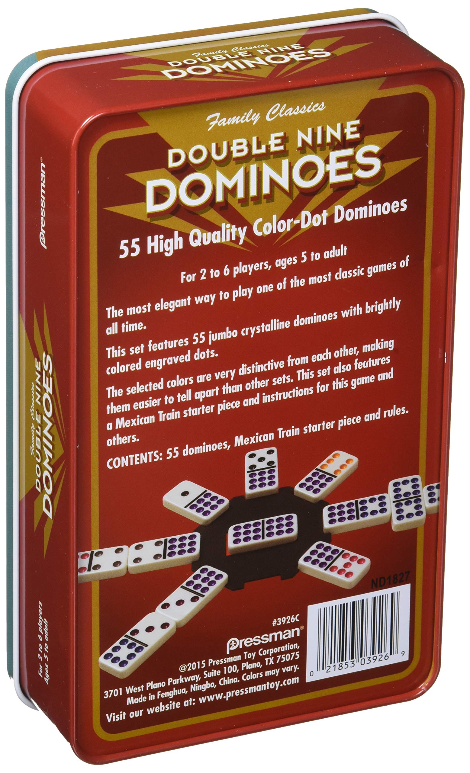 Dominoes Double 9 in tin