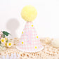 BASCT Daisy 1st Birthday Hat - Daisy First Birthday Decorations, Boho Daisy 1st Birth day Crown, Groovy One Bday Decor, Pink Plaid Groovy Daisy Bday