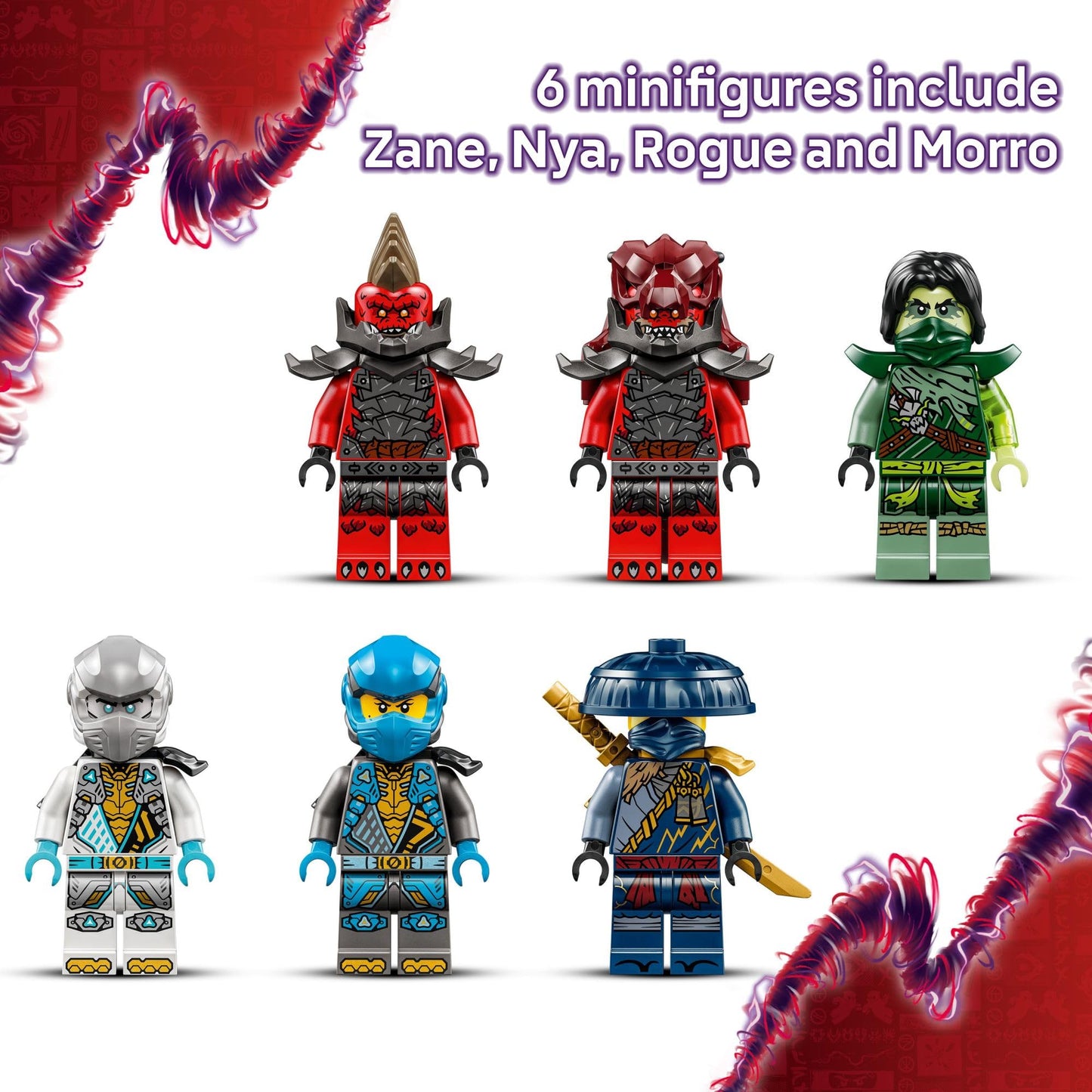 LEGO NINJAGO Dragonian Storm Village Toy Building Set - Pretend Play Playset for Kids, Boys and Girls, Ages 7+ - Spinner Toy with 6 Ninja Minifigures