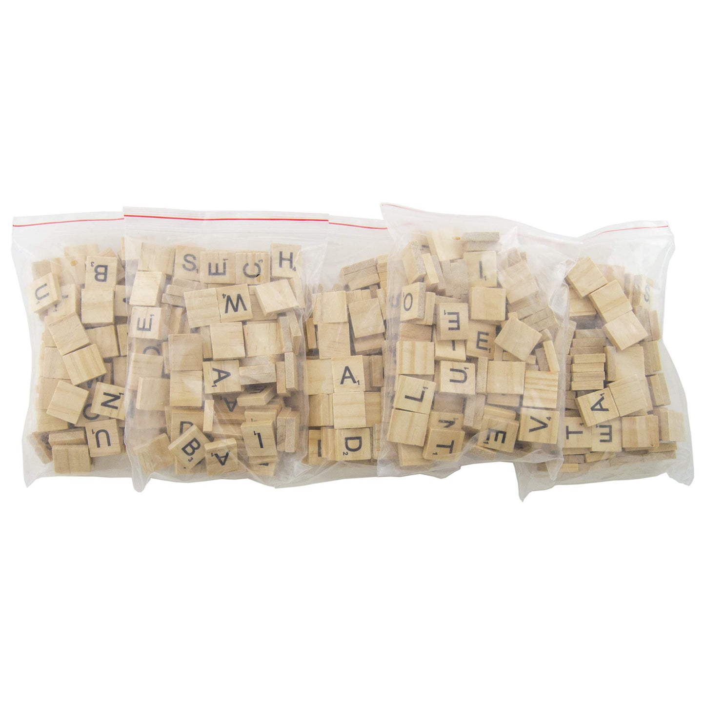 500 Wood Letter Tiles - 5 Full Sets of 100 Letters by SciencePurchase