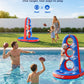 VISTOP Large Inflatable Football Toss Pool Game - Floating for Kids Adults