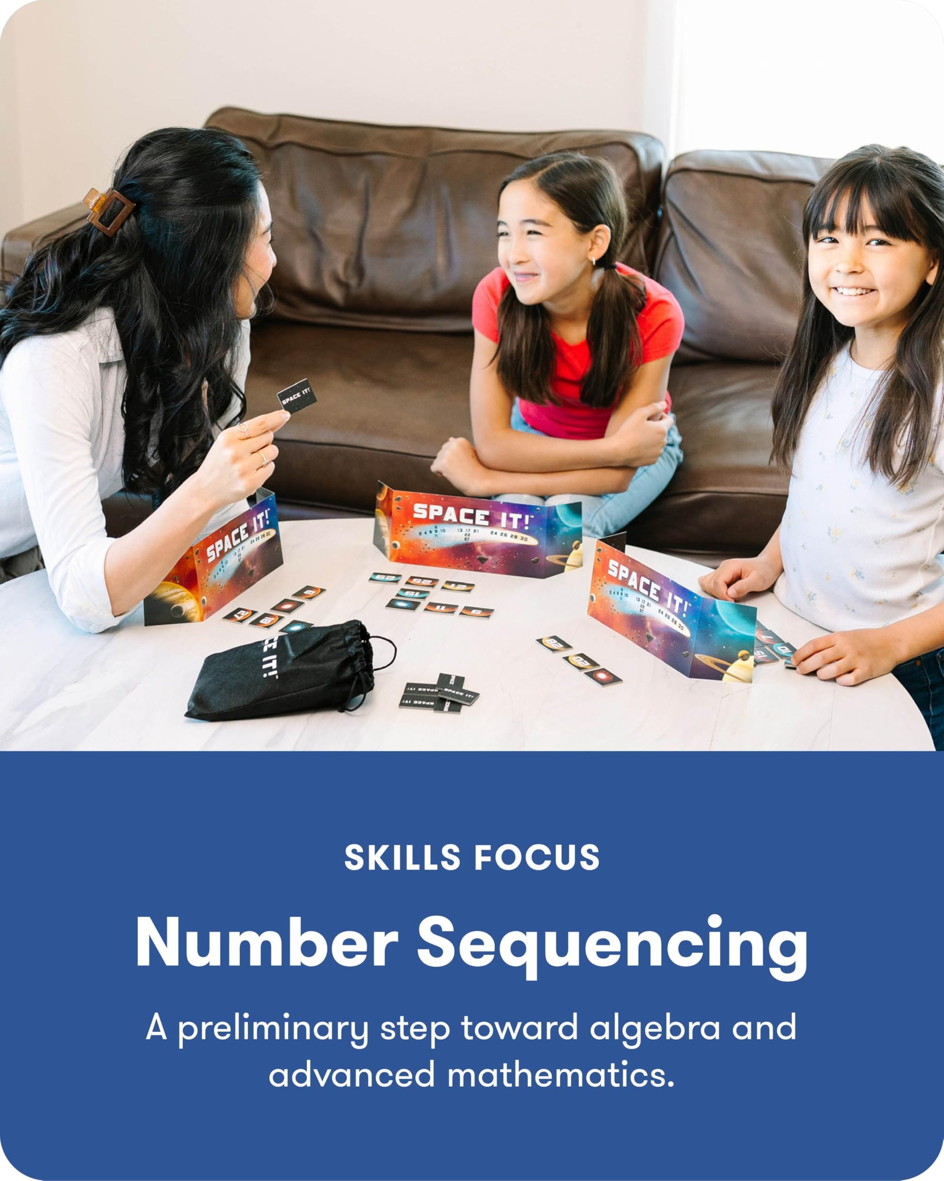 SimplyFun Space It! - Educational Kids’ Game - Math Game for Kids Focused on Skip Sequencing - 2-5 Players, Ages 8 & Up
