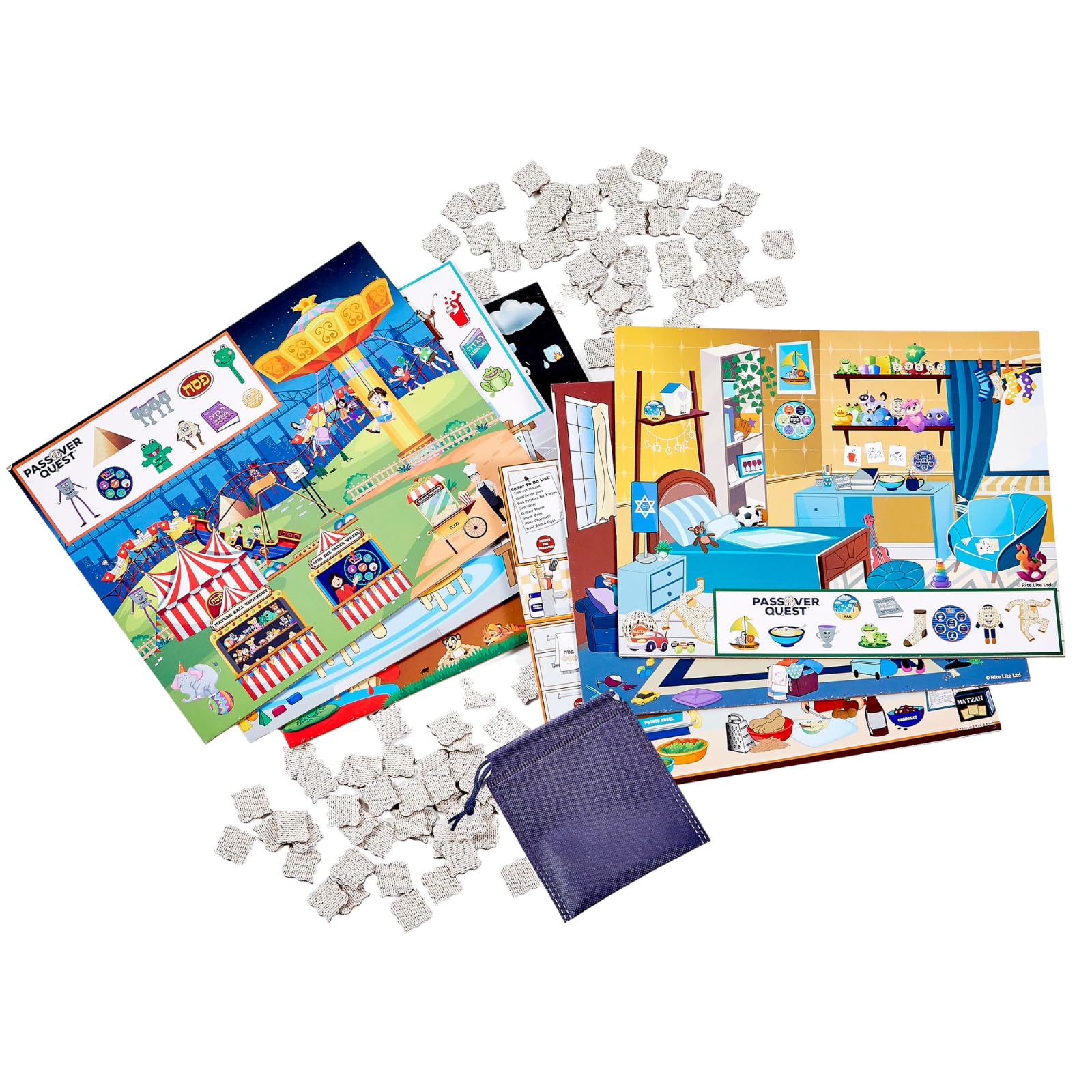 Rite Lite Passover Quest Game Passover Gifts Activities Jewish Pesach Seder Holiday Party Favors - Be the 1st to Find All Passover Icons in All 6