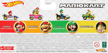 Hot Wheels Mario Kart Toy Vehicle 4-Pack, Collectible Set of 4 Fan-Favorite Characters Includes 1 Exclusive Model