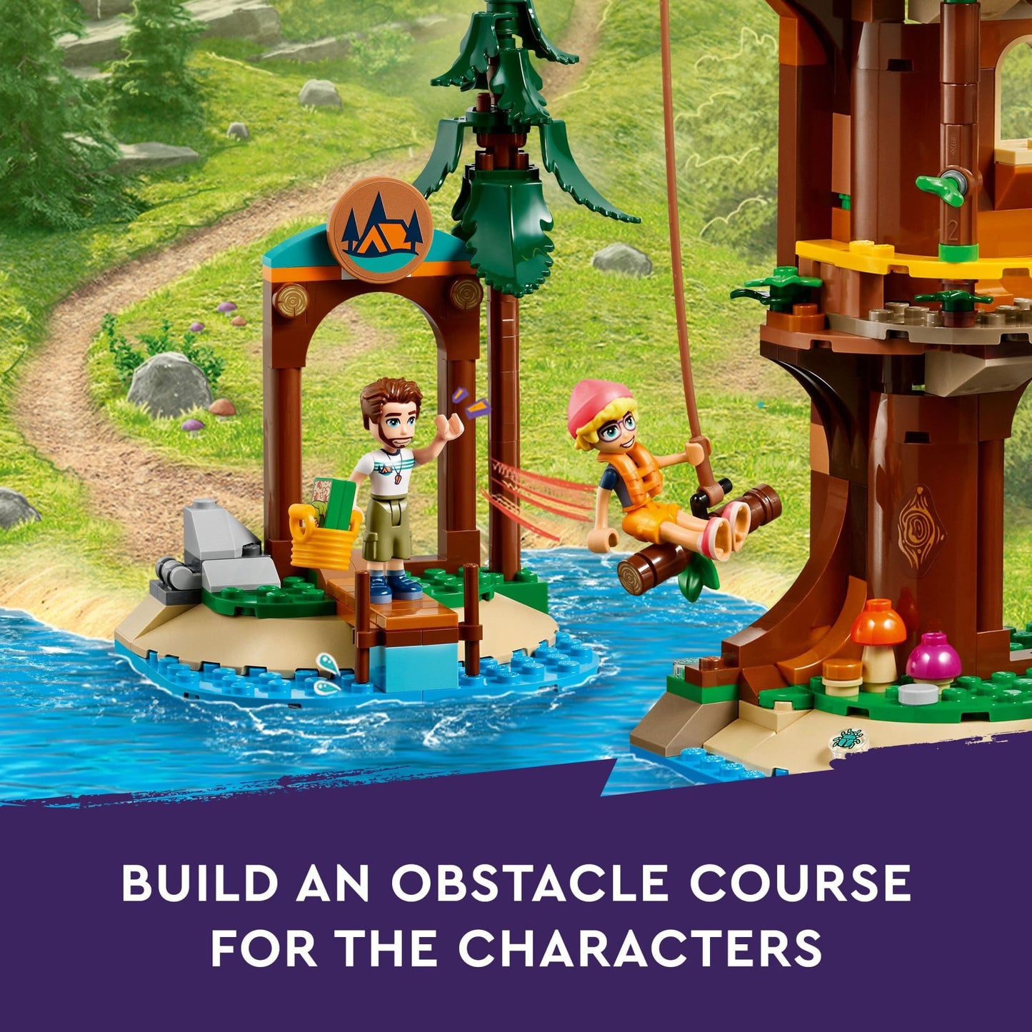 LEGO Friends Adventure Camp Tree House Building Toy - Pretend Play Toy Figures & Playsets for Girls & Boys, Ages 8+ Years - with 5 Mini Dolls & 5