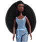 Naturalistas “Crown Collection” 11.5-inch Liya Fashion Doll and Accessories with 4C Textured Hair and Deep Brown Skin Tone by Purpose Toys