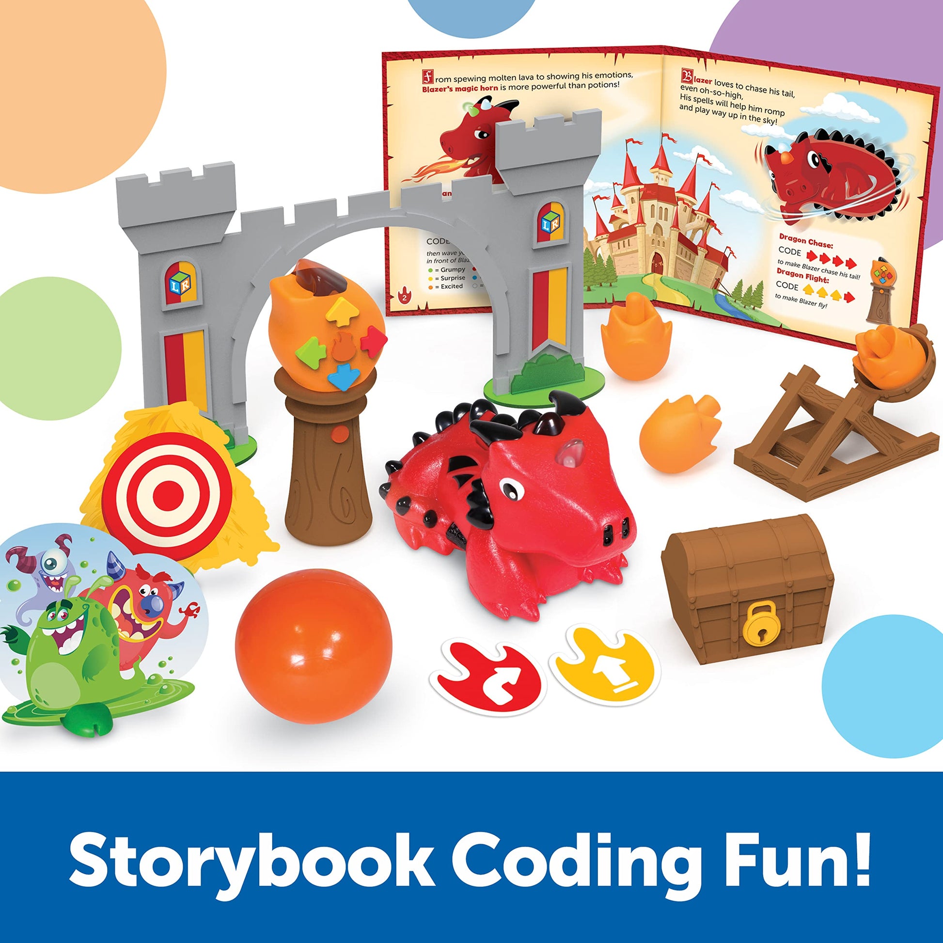 Learning Resources Coding Critters MagiCoders Blazer the Dragon - Coding Games for Kids, Screen Free Toys, STEM Robots for Kids, Programming Robot