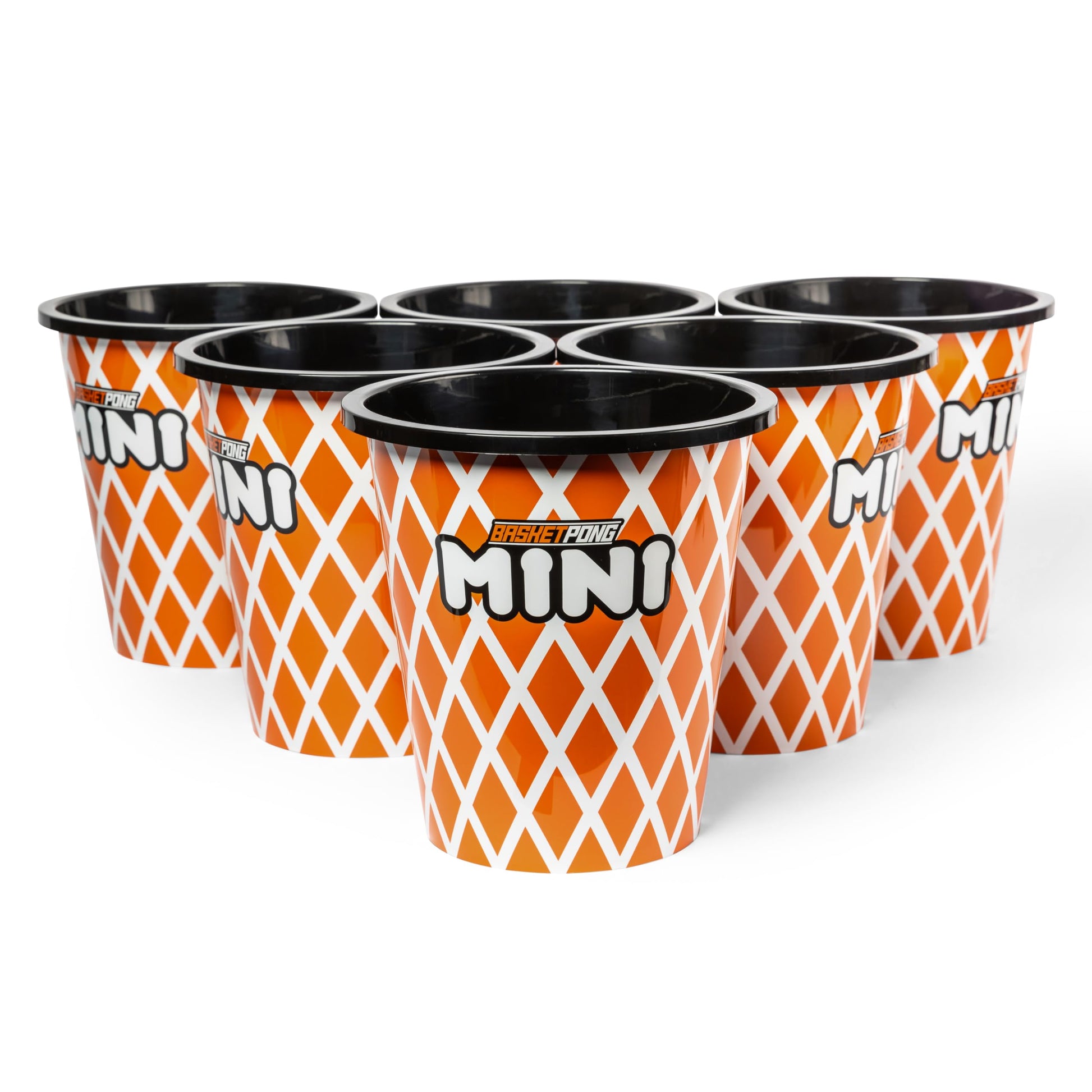 BasketPong Mini - Yard Pong and Basketball Game with 12 Buckets, 2 Balls, Carrying Bag, and Air Pump - Outdoor Game for Lawn, Backyard, Beach,