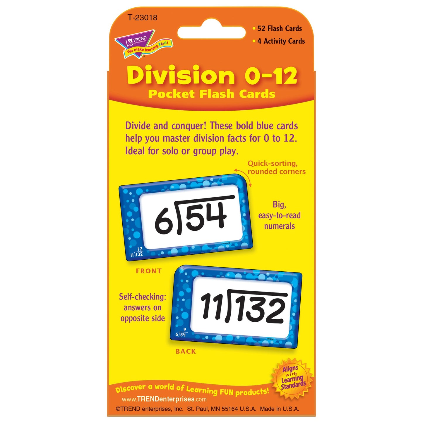 Division Pocket Flash Cards