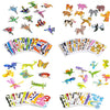 Lovyan 100PCS Educational 3D Cartoon Puzzle for Kids - Insects, Dinosaurs, Animals, Vehicles Themed 3D DIY Cardboards for Boys & Girls Gift Party
