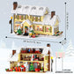 Premium Christmas Holiday House Building Set with LED Light, 2046 PCS DIY Christmas Vacation Snow Village Kit, Collectible Decor for Adults & Family