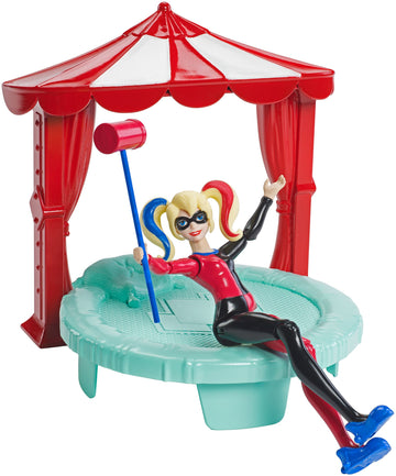 DC Super Hero Girls Poison Harley Quinn Figure Bedroom Set, 6"