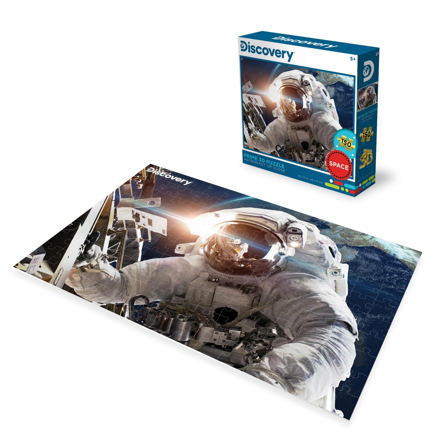 Prime 3D | Discovery | Space | 150 Piece 3D Jigsaw Puzzle for Adults & Kids | Finished Size 18" x 12" | Challenging & Fun for Kids & Families |