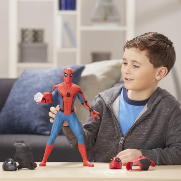 Spider-Man: Far from Home Deluxe 13-Inch-Scale Web Gear Spider-Man Action Figure with Sound FX, Suit Upgrades, and Web Blaster Accessory