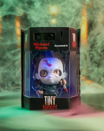 Tiny Nightmares 3-inch Black Light Edition Collectible Michael Myers Figure, Amazon Exclusive, Toy for Fans, Teenagers, Adults. Boys, Girls, Ages 14