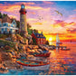 Buffalo Games - Sunset at Lighthouse Bay - 1000 Piece Puzzle for Adults