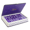 Vovotuzzi Dominos Set for Adults and Kids - Domino Set for Classic Board Games - Thick Jumbo Dominoes Double 6 for Travel Games - Purple Domino's 28