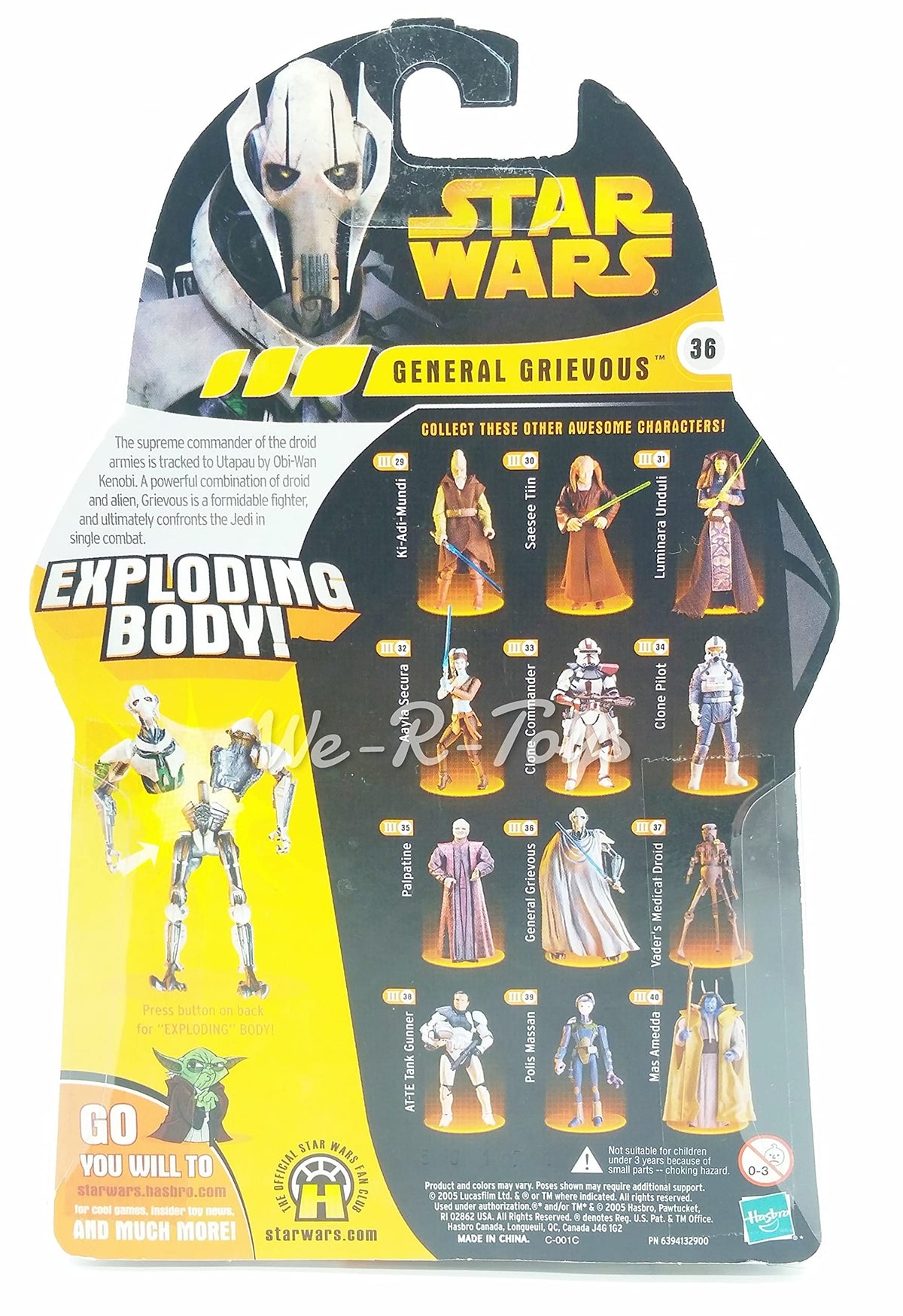 Hasbro Star Wars Revenge of The Sith General Grievous Exploding Body