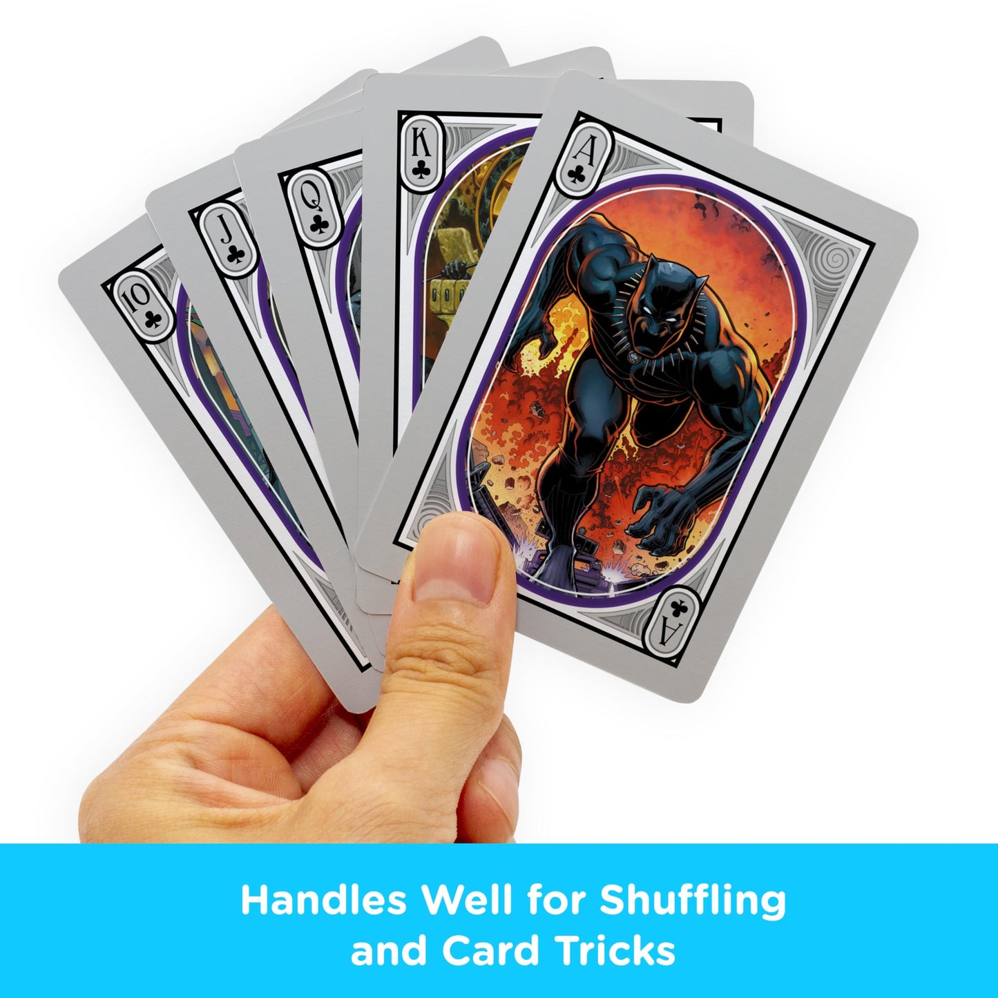 Aquarius Marvel Comics Black Panther Playing Cards - Black Panther Themed Deck of Cards for Your Favorite Card Games - Officially Licensed Merchandise