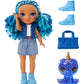 Rainbow High Littles - Sapphire Bradshaw, Blue 5.5" Posable Small Doll with Purse, Magical Pet Yeti, Girls Toy Gift, Kids Ages 4-12 Years