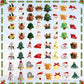 Hsodnr 60 Pack Christmas mini Plush Toy?Mini Set Plush Christmas Ornaments? Angel Santa Claus Snowman Reindeer Mini Christmas Tree Ornaments?Gifts