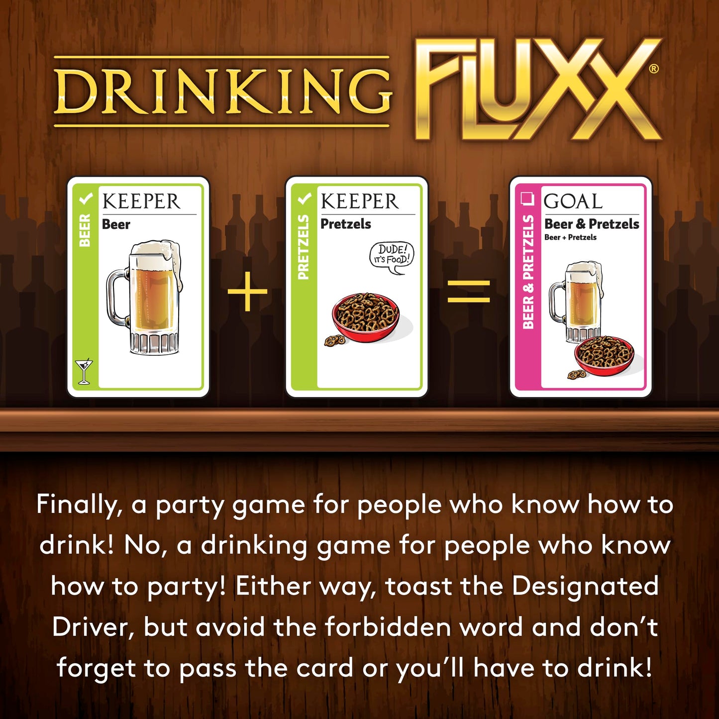Looney Labs Drinking Fluxx Card Game - Adult Card Games Couples Gifts Fun Party Games for Adults Date Night Ideas Best Drinking Games for Adults Party