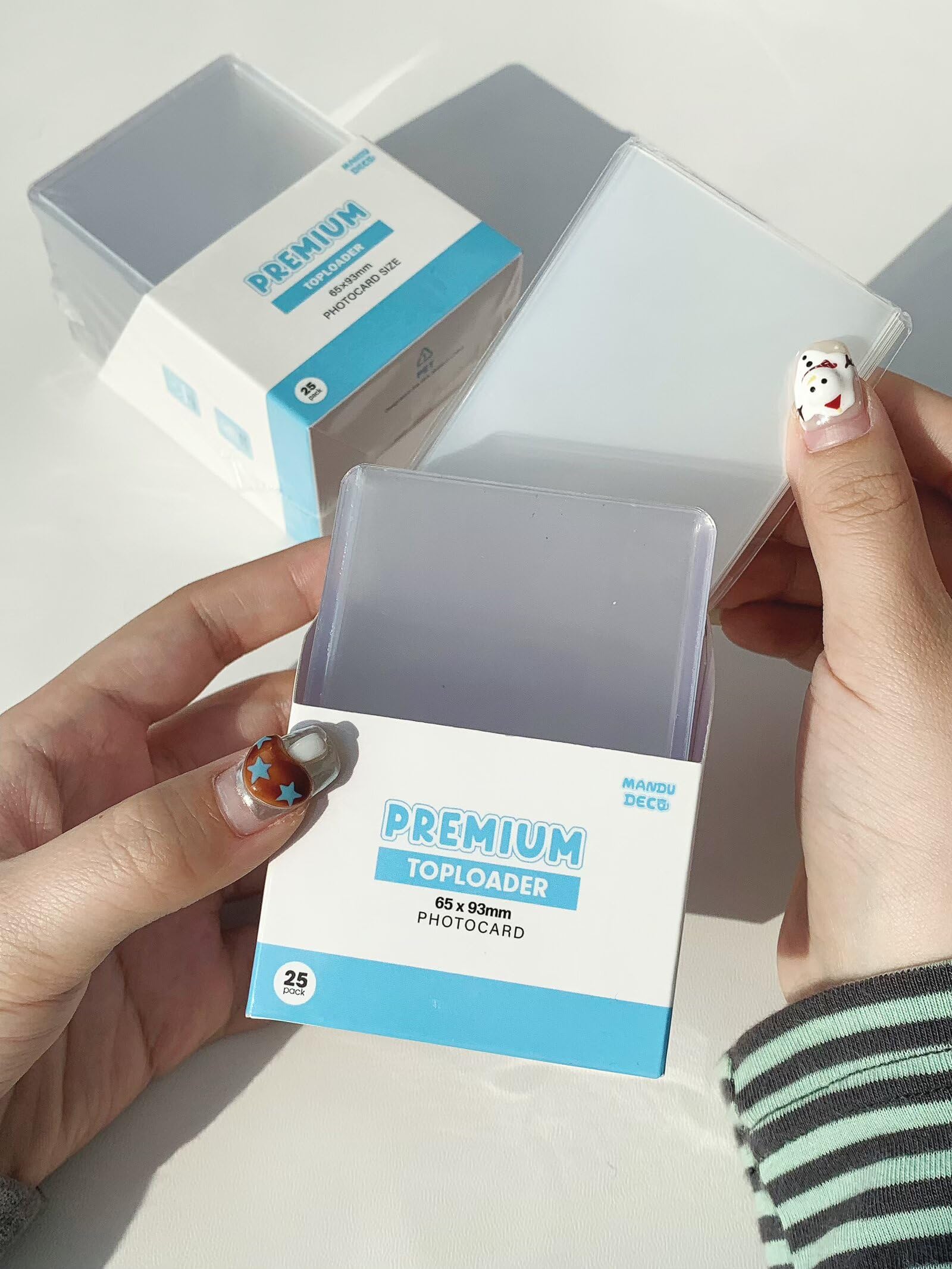Mandu Deco PVC Free Toploaders, Perfect Fit for Kpop Album Sized Photocards, 2.5" x 3.5" (Pack of 25)