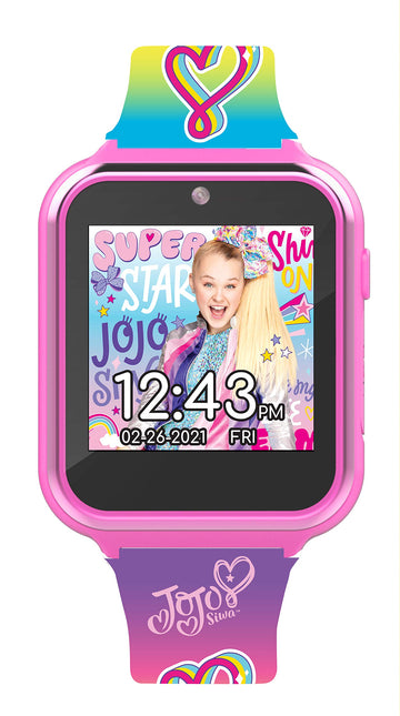 Accutime Kids Nickelodeon JoJo Siwa Educational Learning Touchscreen Smart Watch Toy for Girls, Boys, Toddlers - Selfie Cam, Learning Games, Alarm