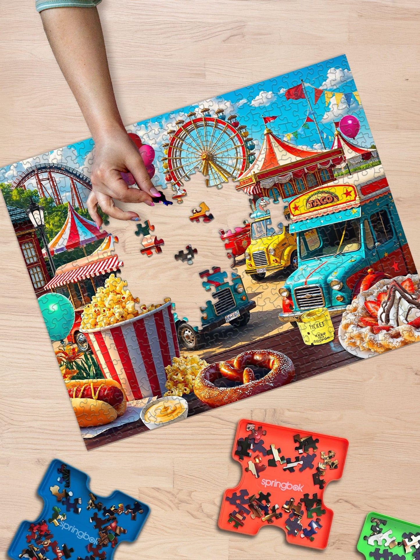 Springbok State Fair 500 Piece Carnival Jigsaw Puzzle for Adults