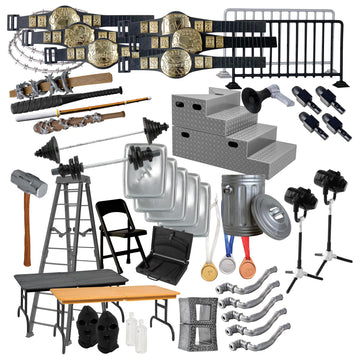 50 Piece Accessory Starter Kit for Wrestling Figures