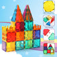 OugerToy 104PCS Magnetic Tiles STEM Building Blocks for Kids Ages 3-9, Educational Stacking Toys with Car Bases, Creative Construction Gift for Boys