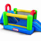 Little Tikes Jump and Double Slide Bouncer, 168.00 L x 108.00 W x 84.00 H Inches , White