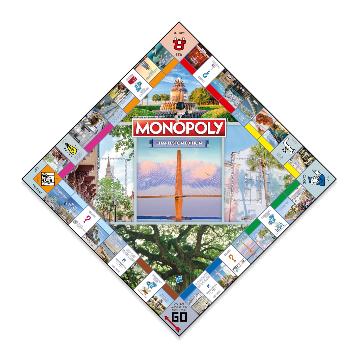 Monopoly Board Game Charleston Edition: 2-6 Players Family Board Games for Kids and Adults, Board Games for Kids 8 and up, for Kids and Adults, Ideal
