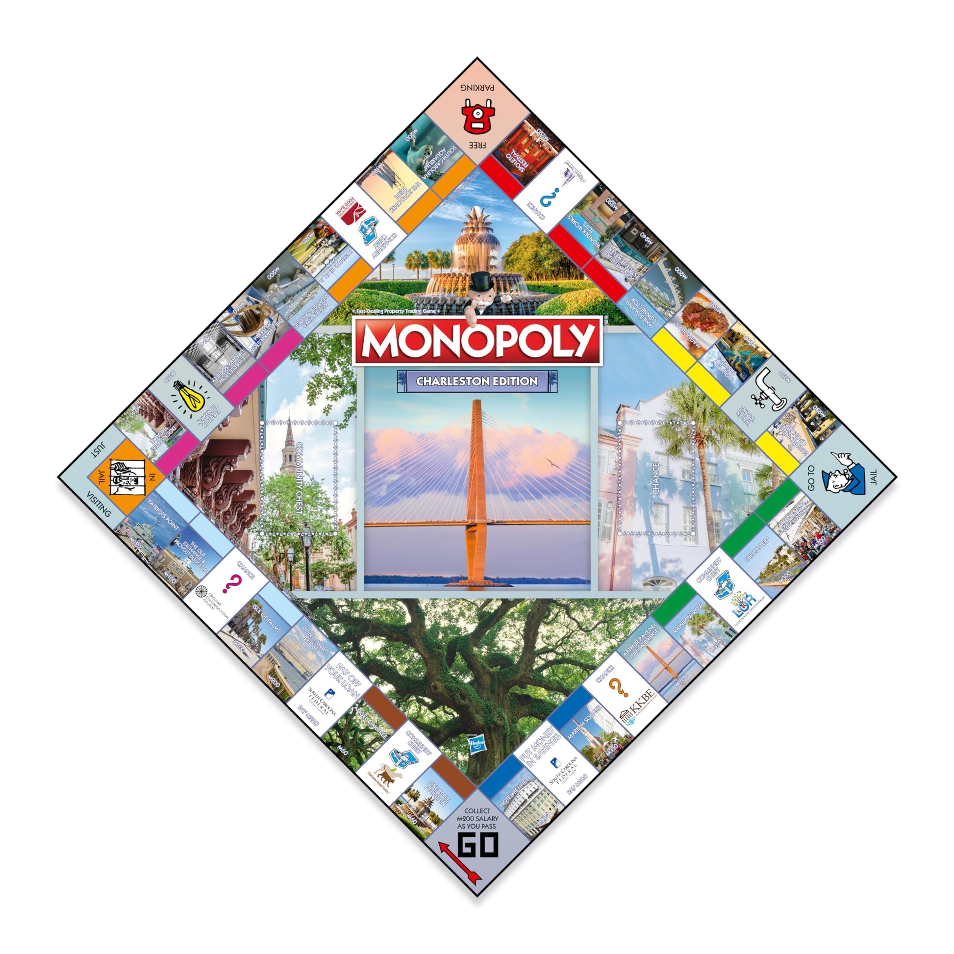 Monopoly Board Game Charleston Edition: 2-6 Players Family Board Games for Kids and Adults, Board Games for Kids 8 and up, for Kids and Adults, Ideal