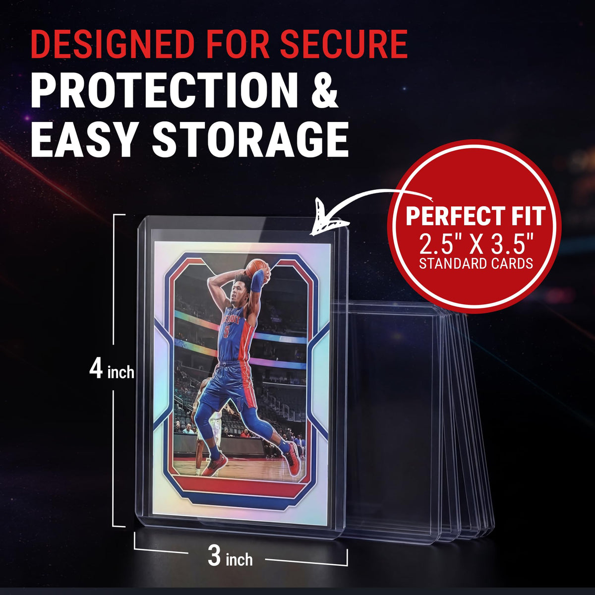 Ultra Pro 3" x 4" Clear Regular Toploader & Card Sleeves Bundle, 200 Pack